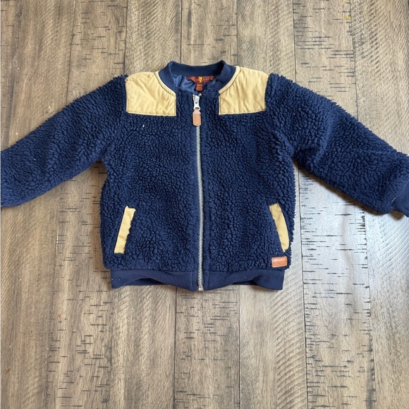 7 For All Mankind Navy and Tan Kids Jacket - Picture 1 of 10